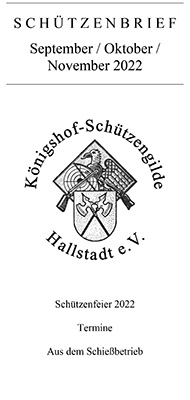 Schützenbrief September bis November 2022